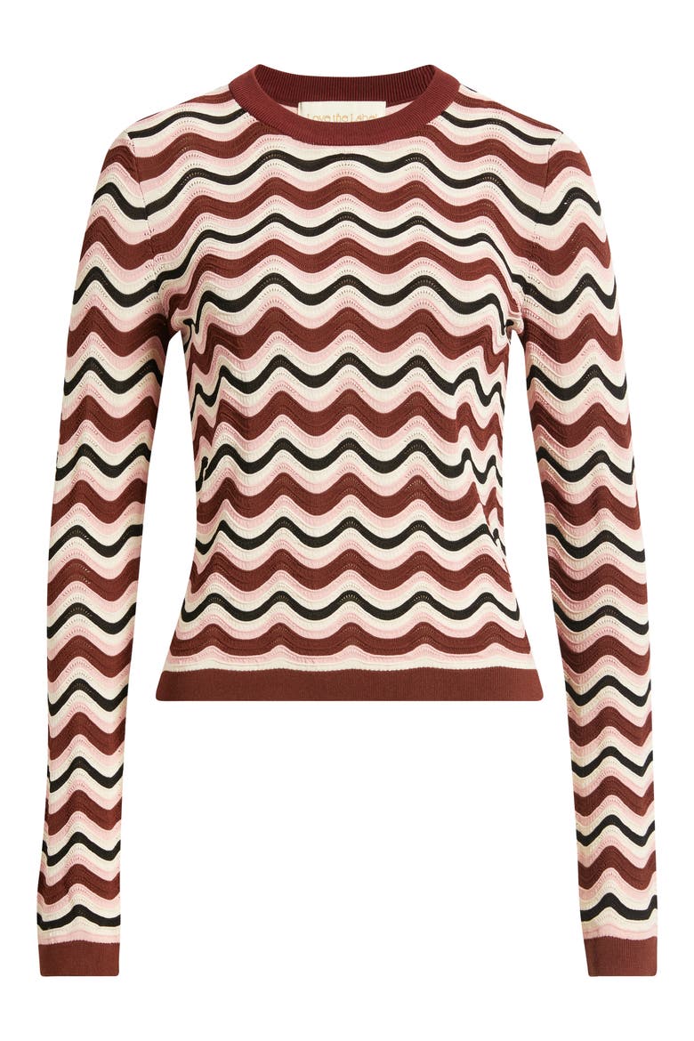 Sarafina Pointelle Sweater, Alternate, color, SAKURA MULTI
