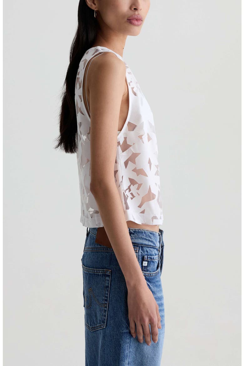Emilee Sheer Sleeveless Top, Alternate, color, FIRST BLOOM