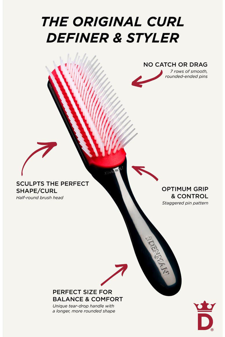 D3 Original Styler 7 Row Brush, Alternate, color, BLACK AND RED