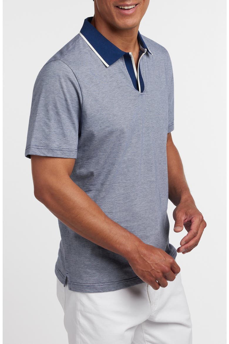 Hemingway Cotton & Silk Polo, Alternate, color, ESTATE BLUE