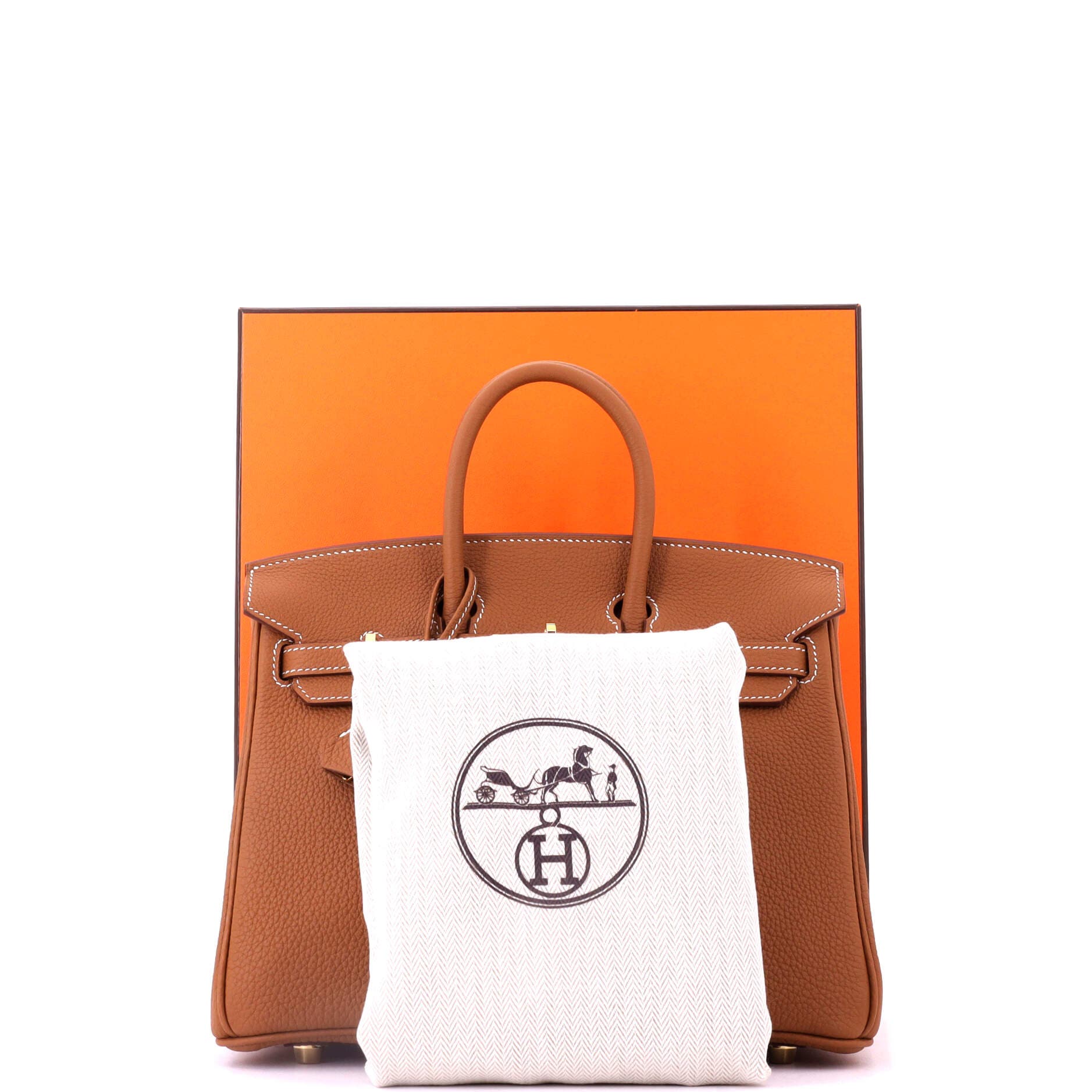 Pre-Owned Hermes Birkin Handbag Brown Togo with Gold Hardware 25, Alternate, color, Gold