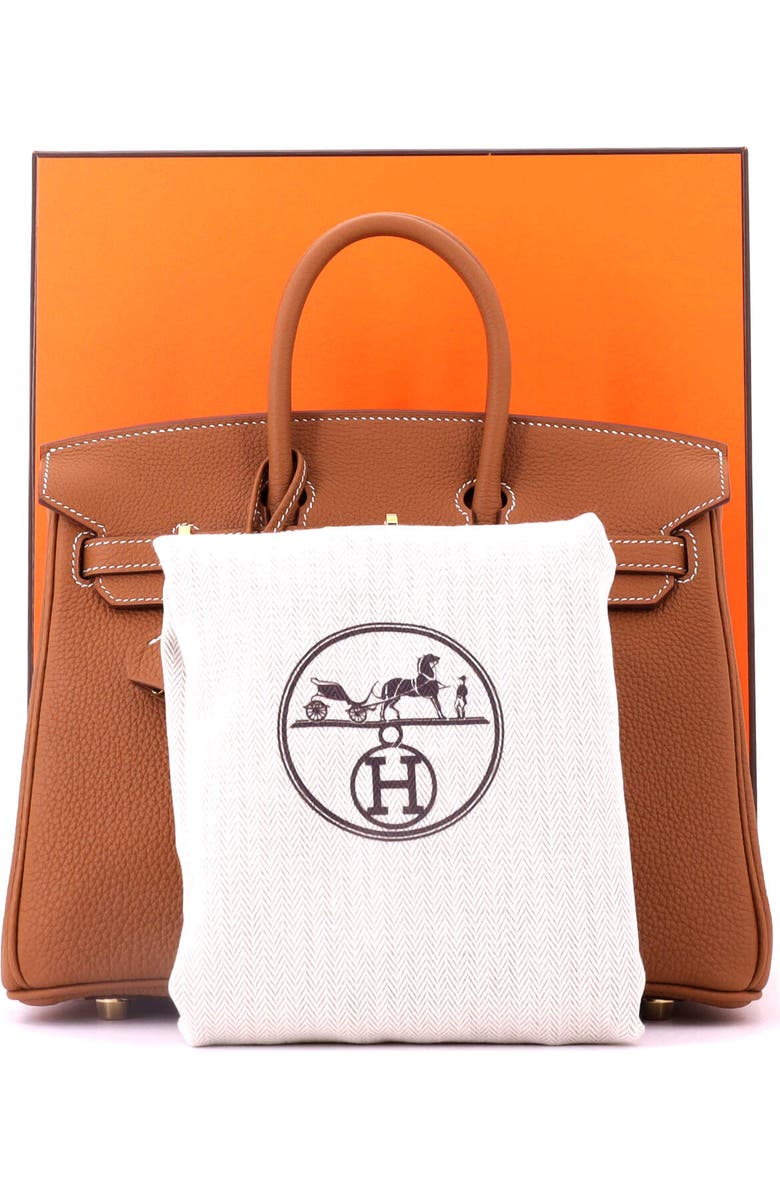 Pre-Owned Hermes Birkin Handbag Brown Togo with Gold Hardware 25, Alternate, color, Gold