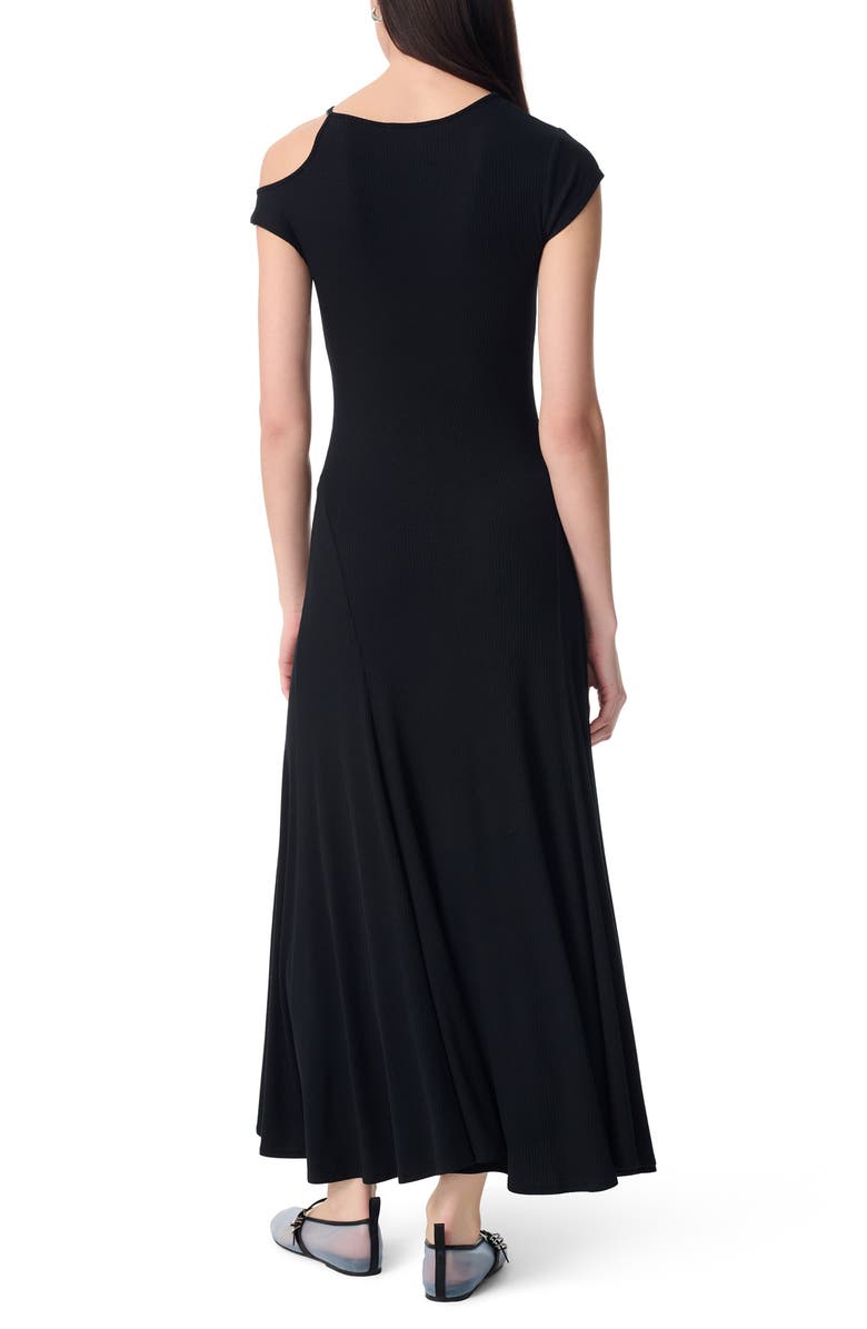Robert Rodriguez Clarice Cutout Shoulder Maxi Dress, Alternate, color, Black