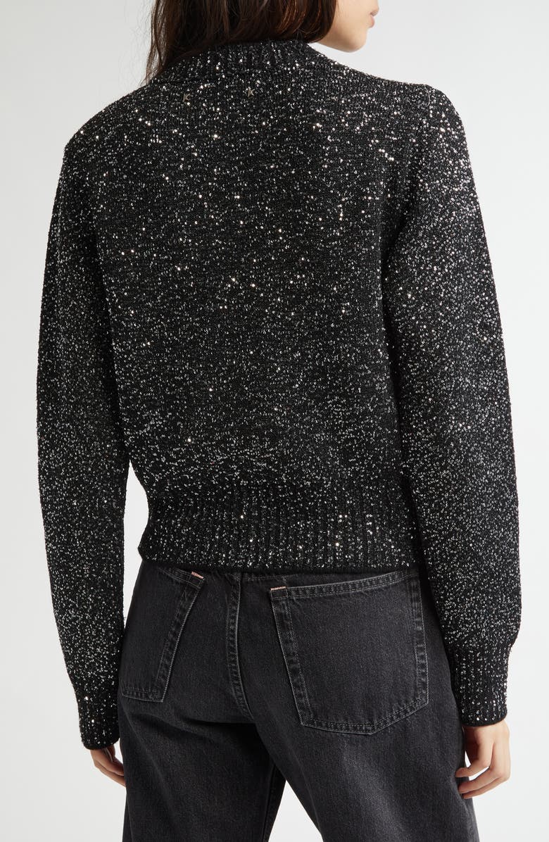 Golden Goose Journey Sequin Crop Crewneck Sweater, Alternate, color, 