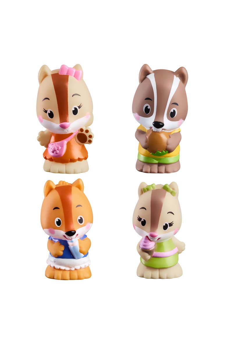Nutnut Family 4 Chipmunk Figurines, up to 2 inches, Nature Playset, Main, color, Multicolored