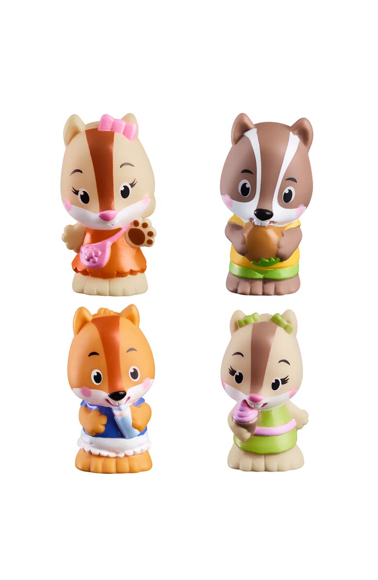 Timber Tots Nutnut Family 4 Chipmunk Figurines, up to 2 inches, Nature Playset, Main, color, Multicolored