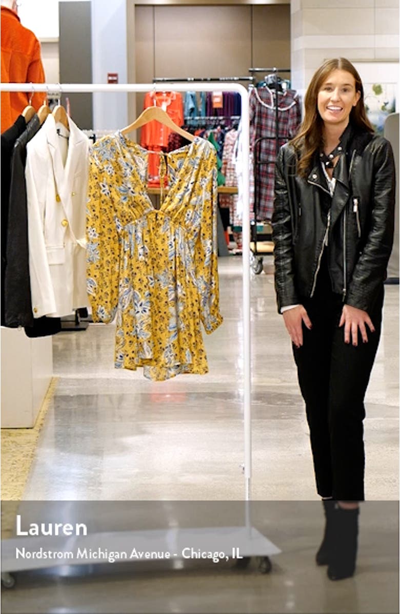 Soli Plunge Neck Long Sleeve Minidress, sales video thumbnail