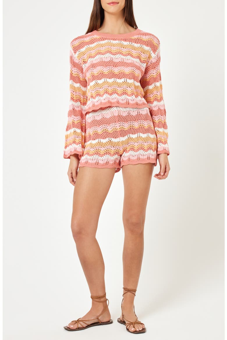 Sun Ray Cover-Up Shorts, Alternate, color, BAHAMA BOUND STRIPE