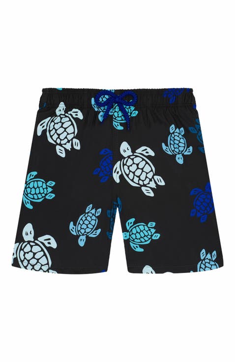 Kids' Multicolor Tortues Ultra-Light and Packable Swim Shorts