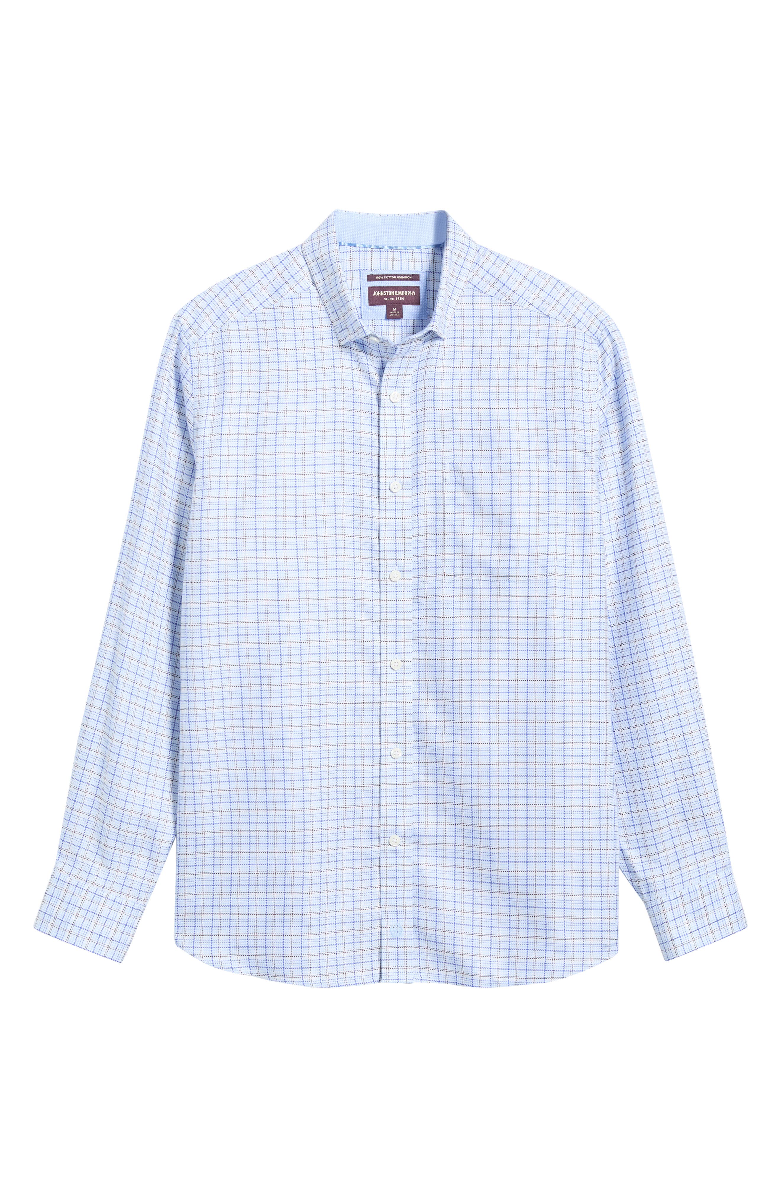 selected BLUE / BROWN TWILL MULTI GRID