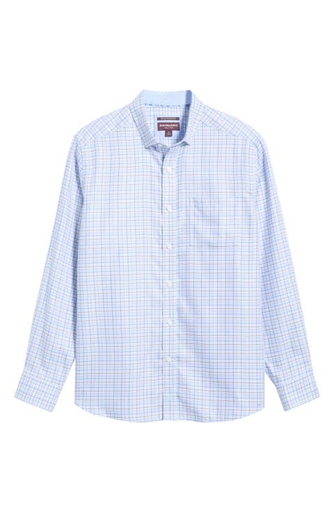 Ovation Check Non-Iron Cotton Button-Up Shirt