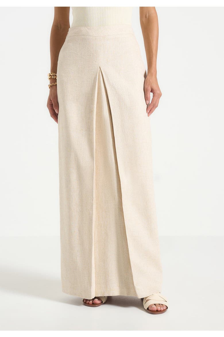 Regine Linen A-Line Maxi Skirt, Alternate, color, Natural