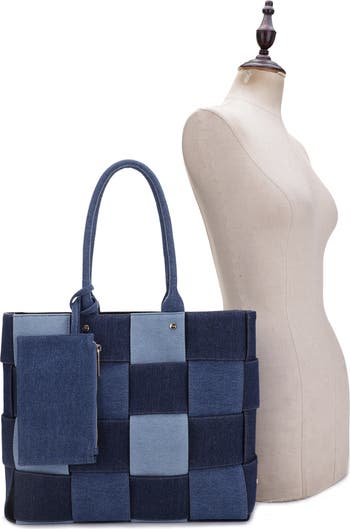 Ariana Woven Denim Tote