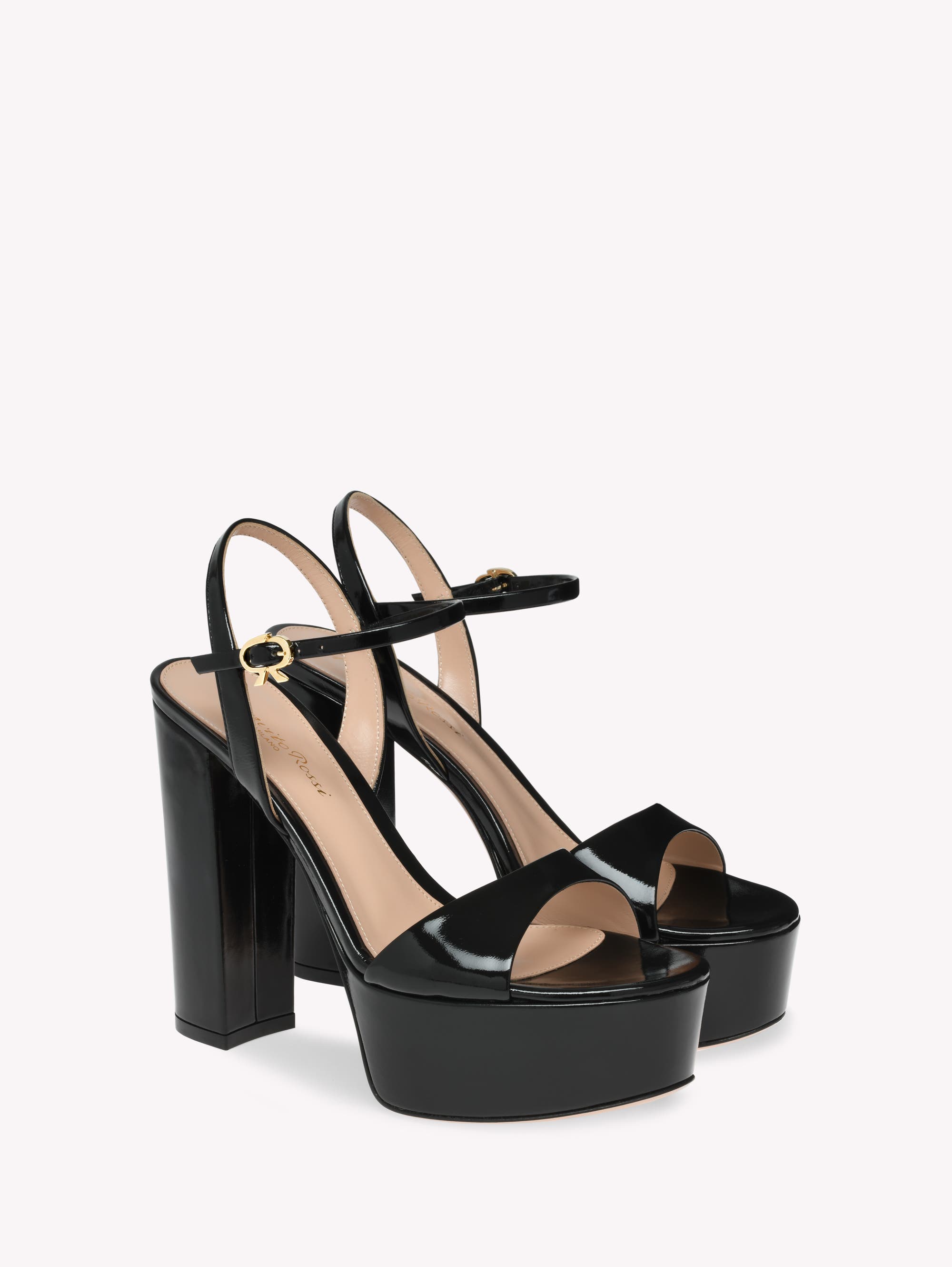 Gianvito Rossi Marlena Sandals, Alternate, color, Black Nappa
