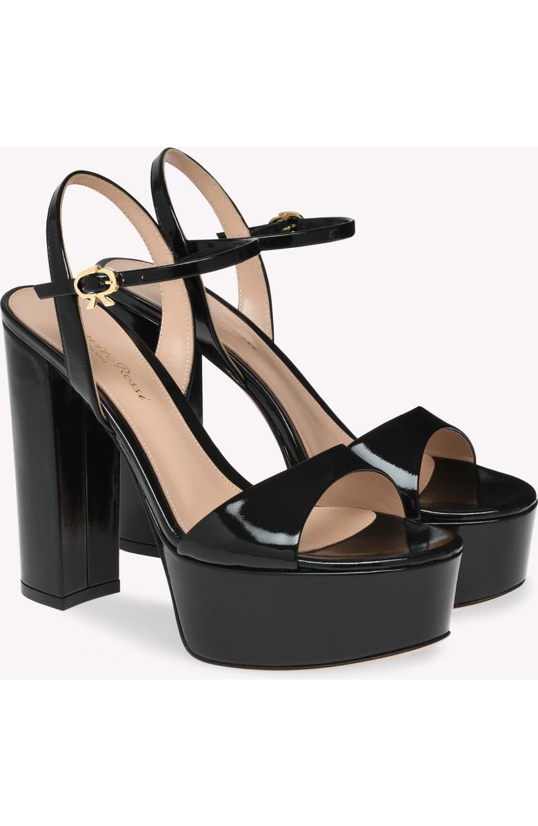 Gianvito Rossi Marlena Sandals, Alternate, color, Black Nappa