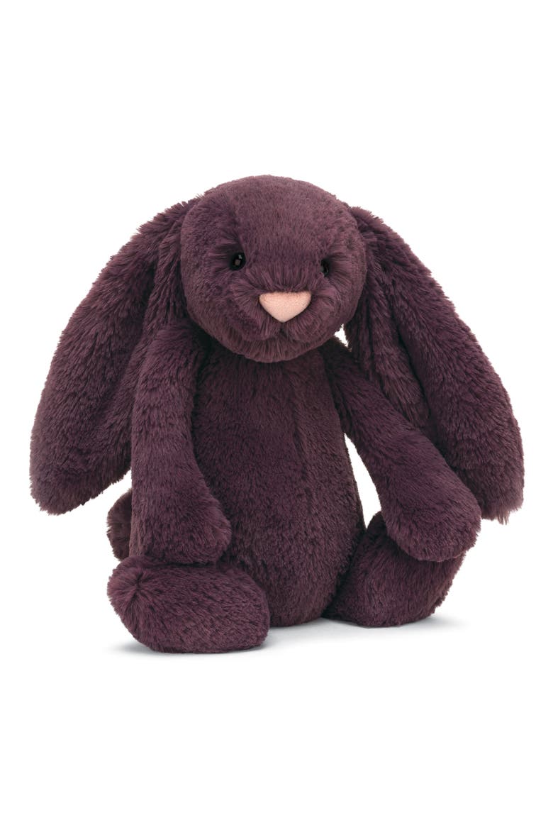Bashful Bunny Medium Stuffed Animal, Main, color, PURPLE