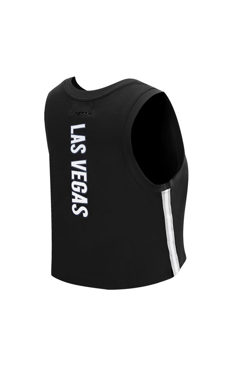 PRO STANDARD Women's Pro Standard  Black Las Vegas Raiders Ombre Wordmark Classic Cropped Tank Top, Alternate, color, Black