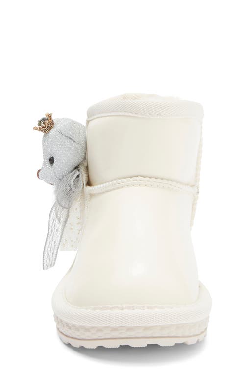 Doe A Dear Kids' Princess Bear Faux Fur Lined Boot In Beige
