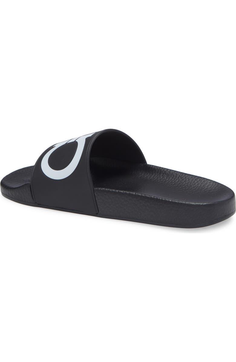 FERRAGAMO Groovy 6 Sport Slide Sandal, Alternate, color, Black/ White