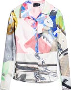 Desigual Abstract Print Button-Up Shirt