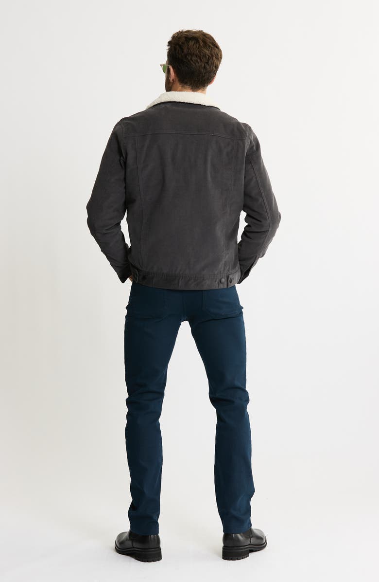 JACHS Corduroy Faux Shearling Lined Trucker Jacket, Alternate, color, Grey