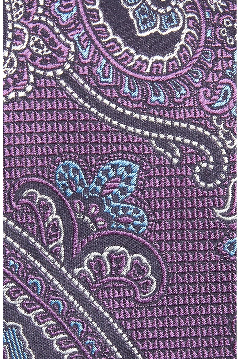 Paisley Silk Tie, Alternate, color, VIOLET