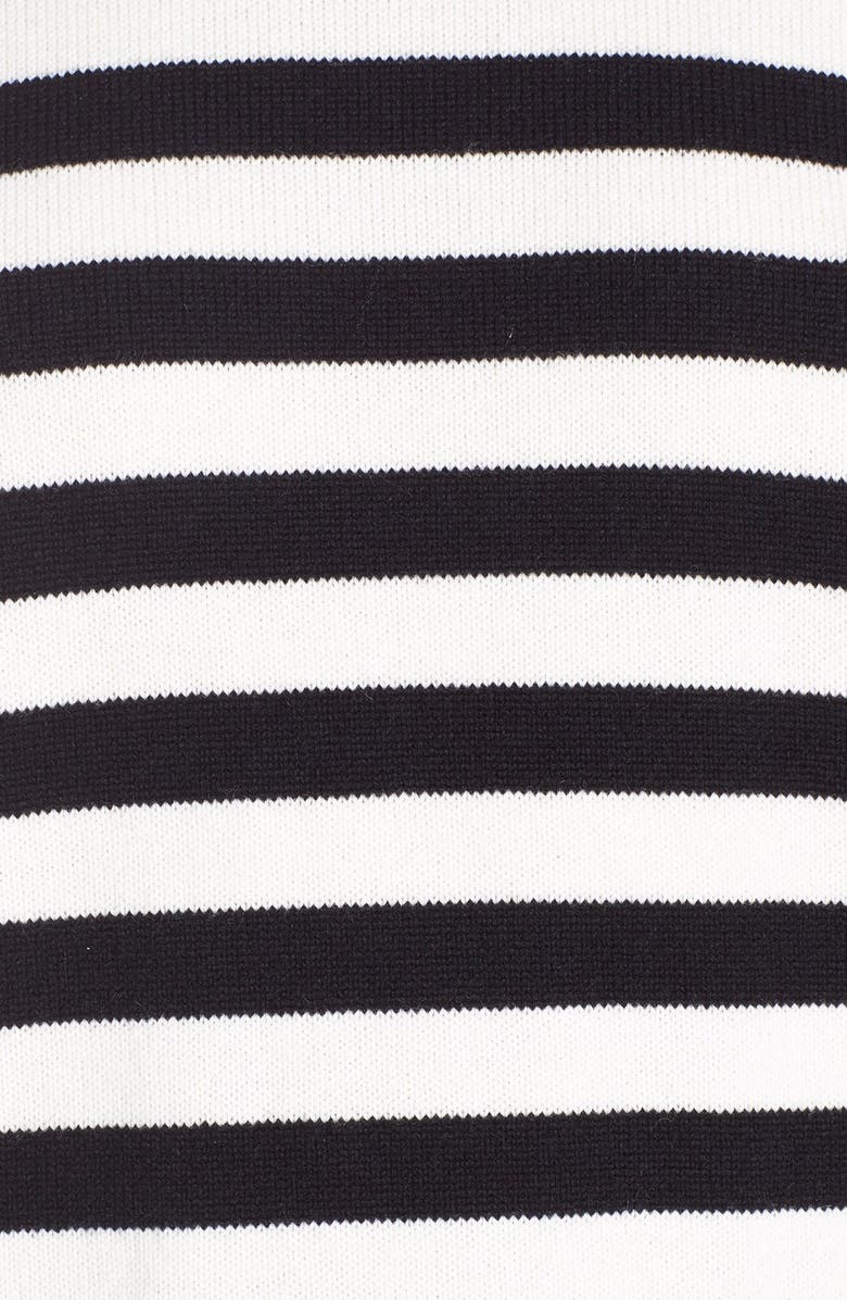 Saint Laurent Stripe Cashmere Sweater, Alternate, color, 