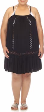 BOHO ME Crochet Inset Cover-Up Dress