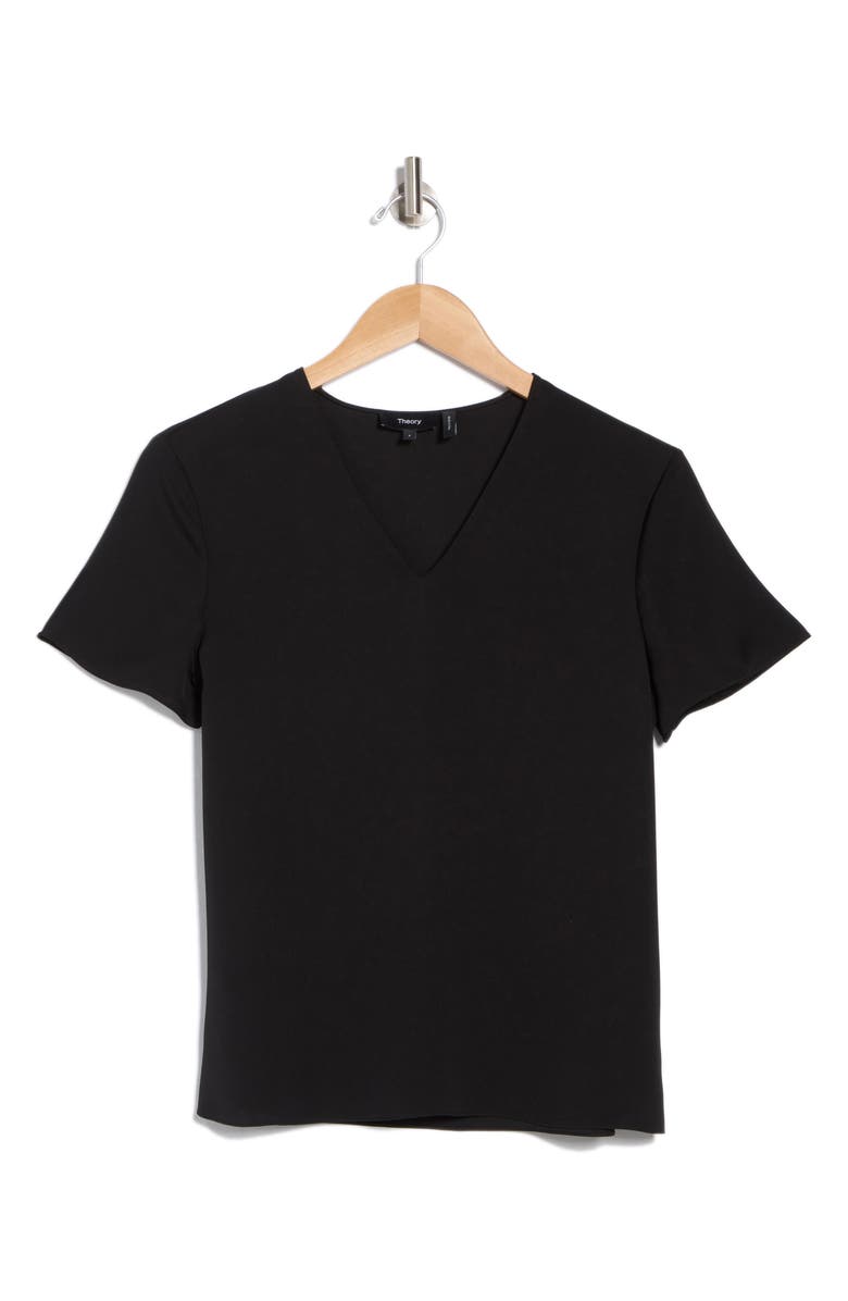 Theory Minimal Silk V-Neck T-Shirt, Alternate, color,