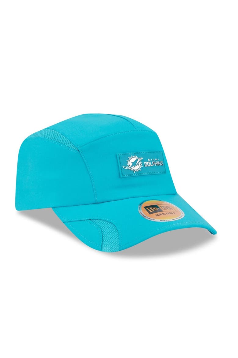 Men's New Era Aqua Miami Dolphins 2025 Sideline  Runner Adjustable Hat, Alternate, color, Aqua