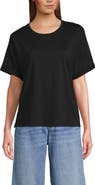Lands' End Oversized Supima Short Sleeve Crew Neck T-Shirt