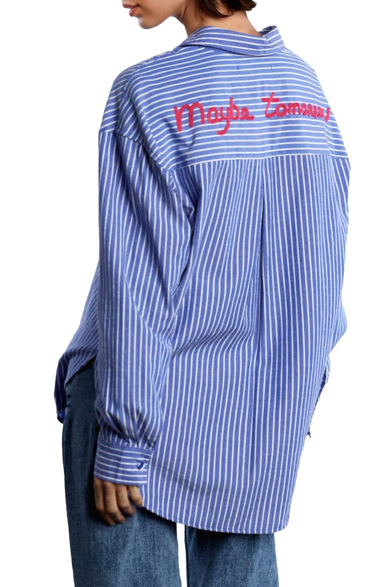 Maybe Tomorrow Stripe Shirt, Alternate, color, NICE BLUE STRIPE