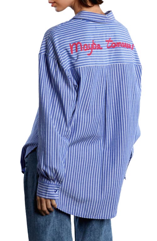 Billy T Maybe Tomorrow Stripe Shirt In Nice Blue Stripe