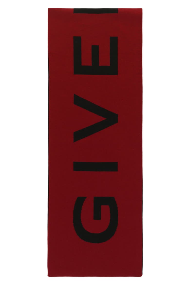 4G Reversible Wool Scarf, Main, color, RED BLACK
