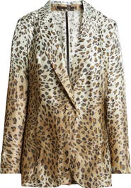 KOBI HALPERIN Ombré Metallic Animal Print Blazer