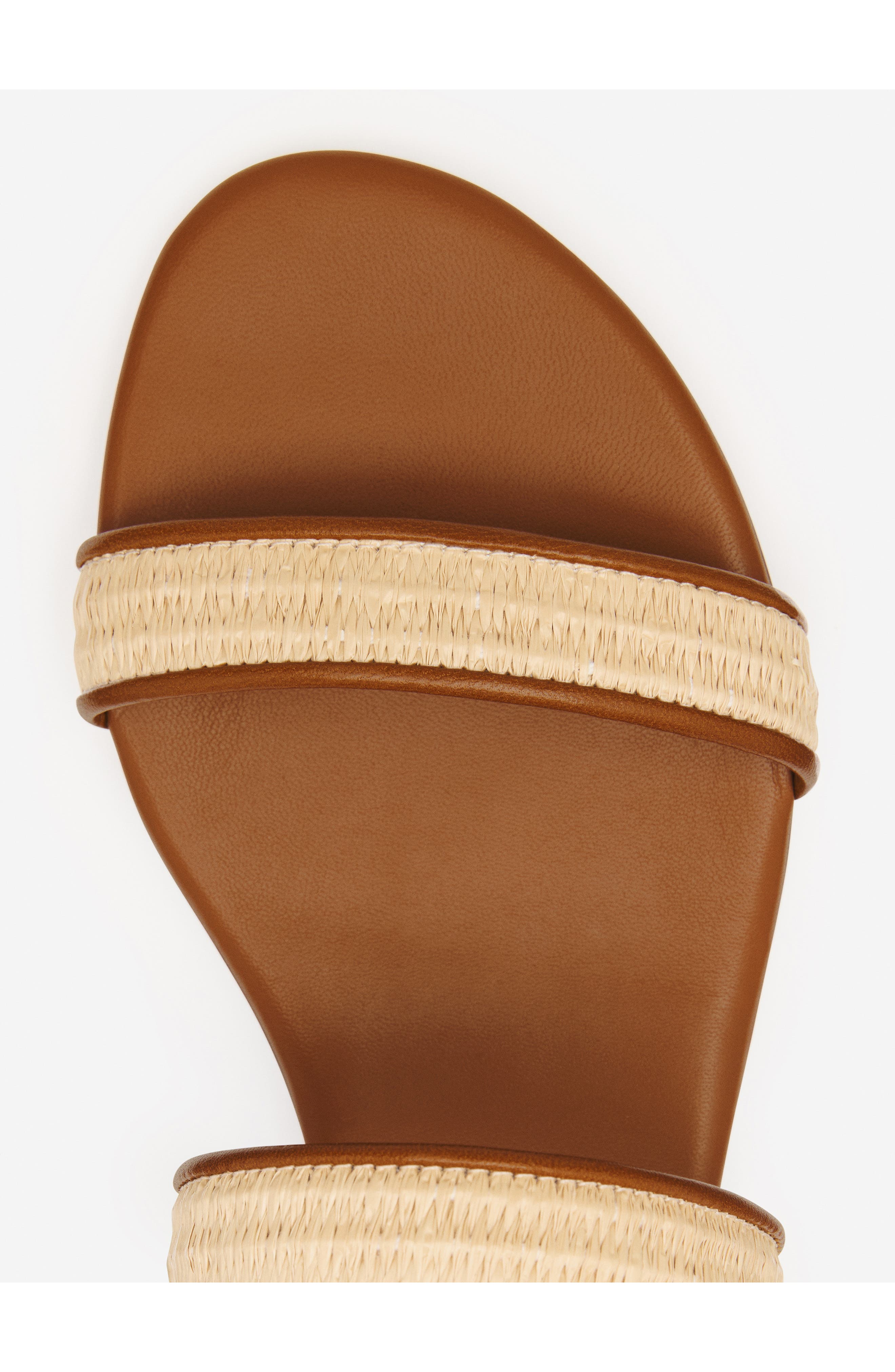 Reformation Lenora Flat Slide Sandal, Alternate, color, Natural Raffia