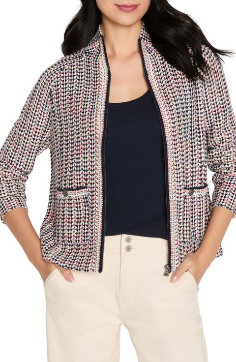 Tuck Stitch Colorwheel Knit Jacket