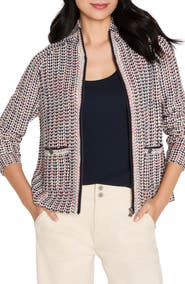 NIC+ZOE Tuck Stitch Colorwheel Knit Jacket