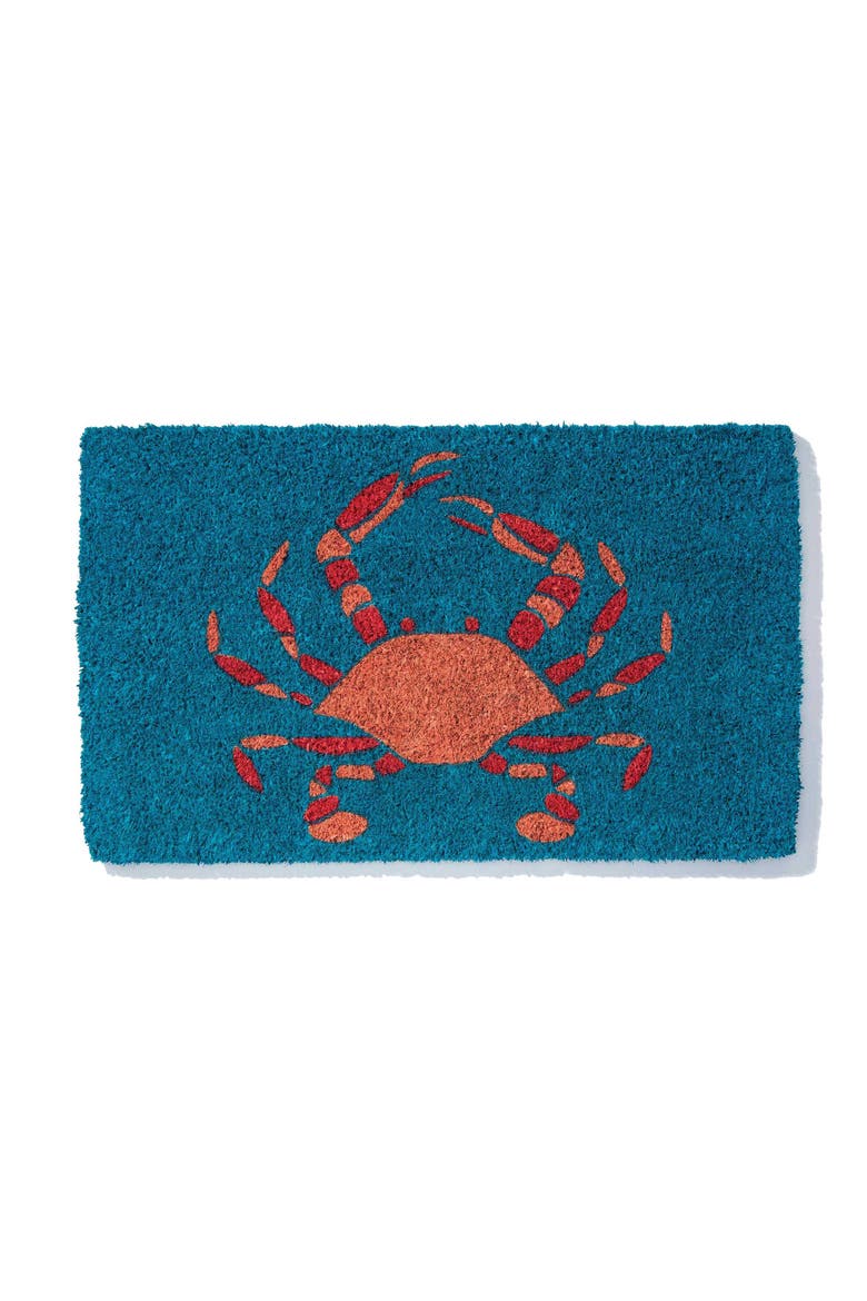 King Crab Coir Doormat, Main, color, RED