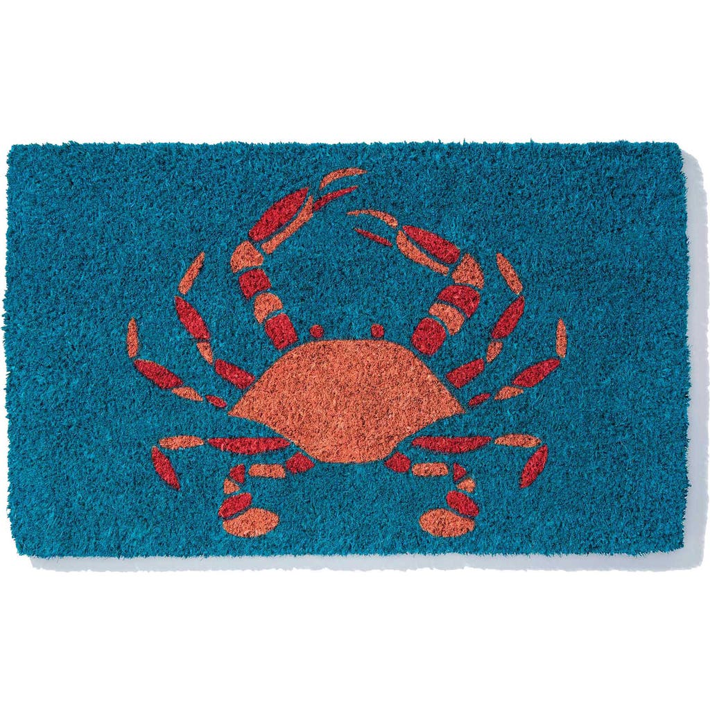 Entryways King Crab Coir Doormat In Red