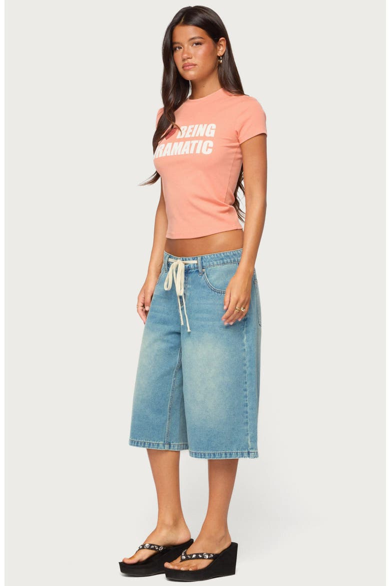 Jaci Drawstring Bermuda Shorts, Alternate, color, BLUE-WASHED