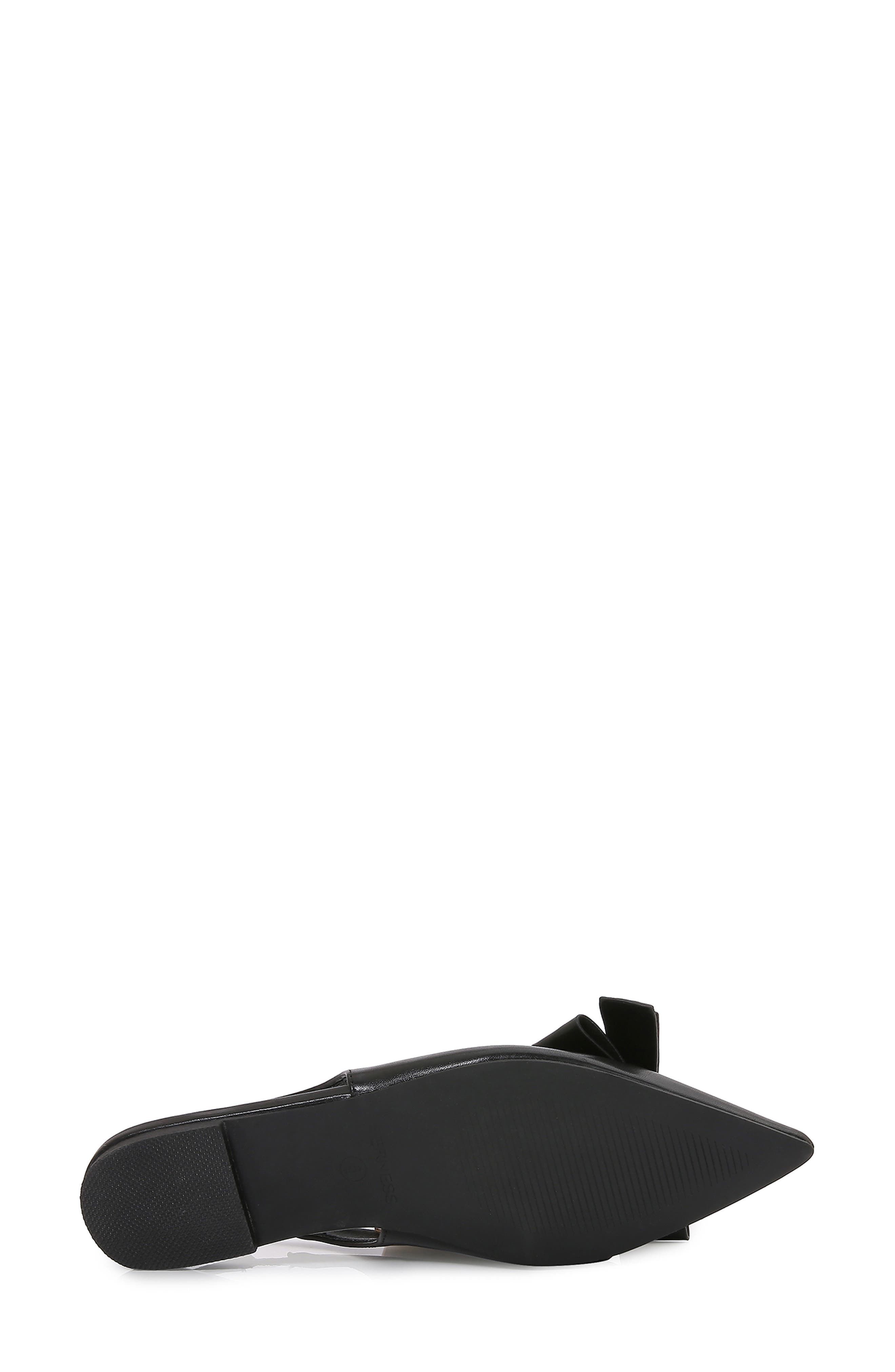 BERNESS Cinnamon Bow Slingback Flat, Alternate, color, Black