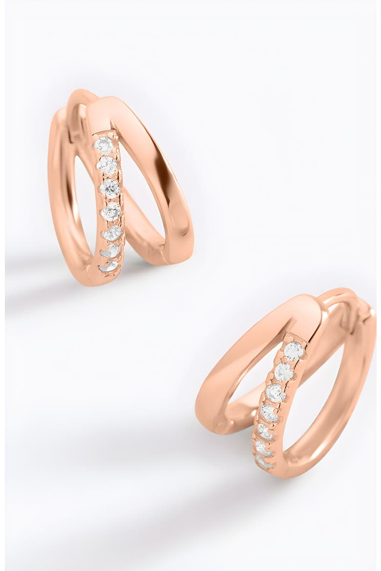 The Luna Double Huggies, Main, color, Rose Gold