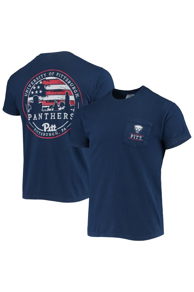 Men's Navy Pitt Panthers Campus Americana T-Shirt, Main, color, Navy