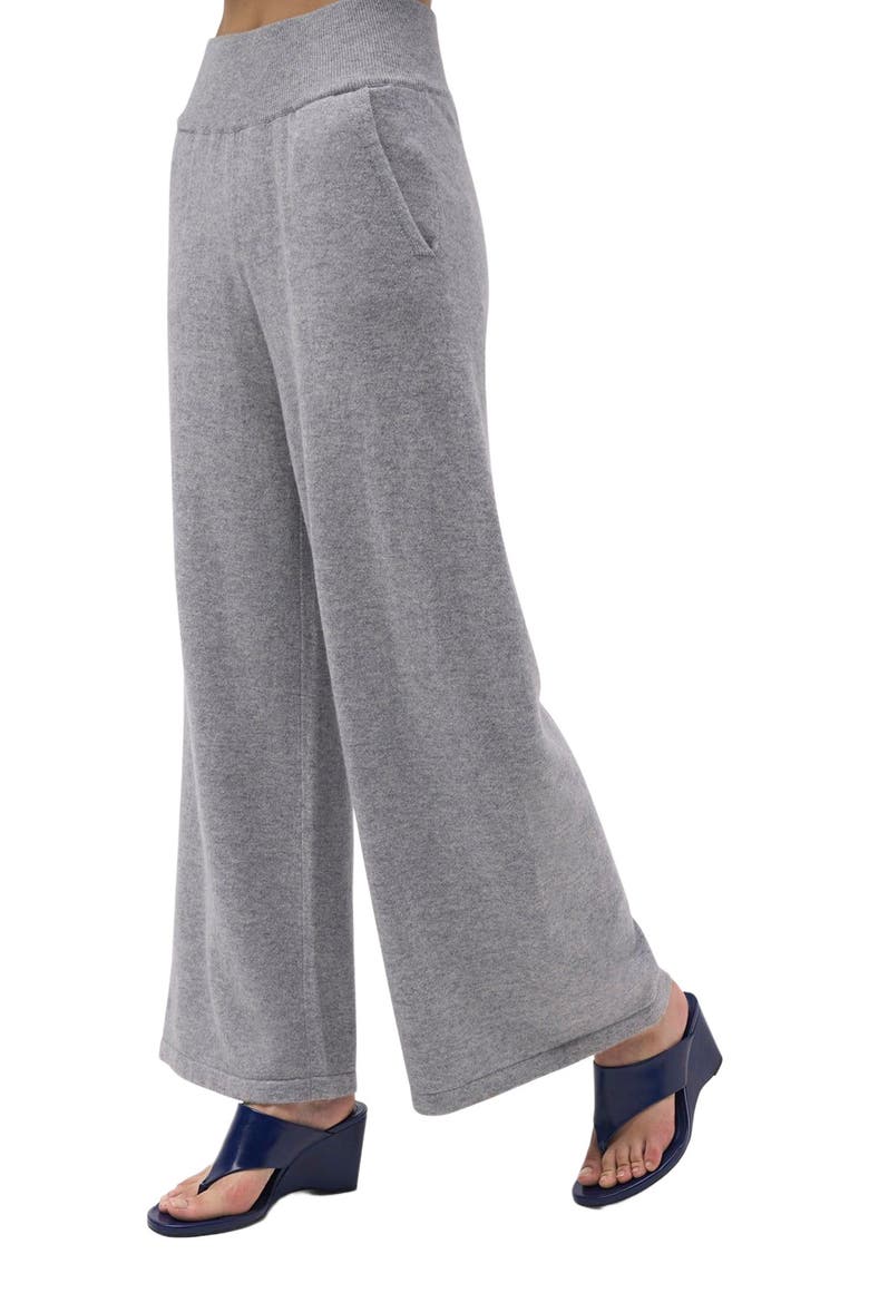 Wide-Leg Cashmere Pants, Main, color, high rise