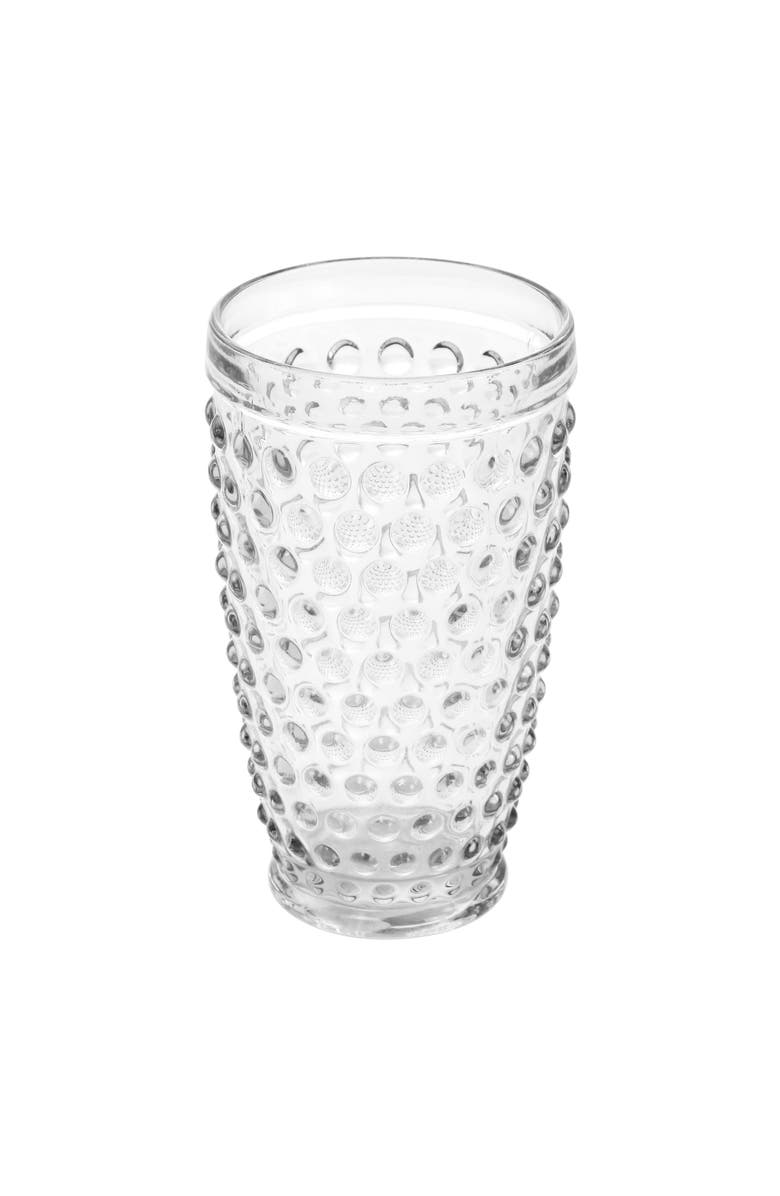 MARTHA STEWART 6 Piece Hobnail Handmade Glass Tumbler Set, Alternate, color, Clear