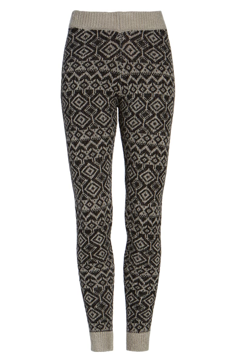 Hue Fair Isle Sweater Leggings, Alternate, color, 