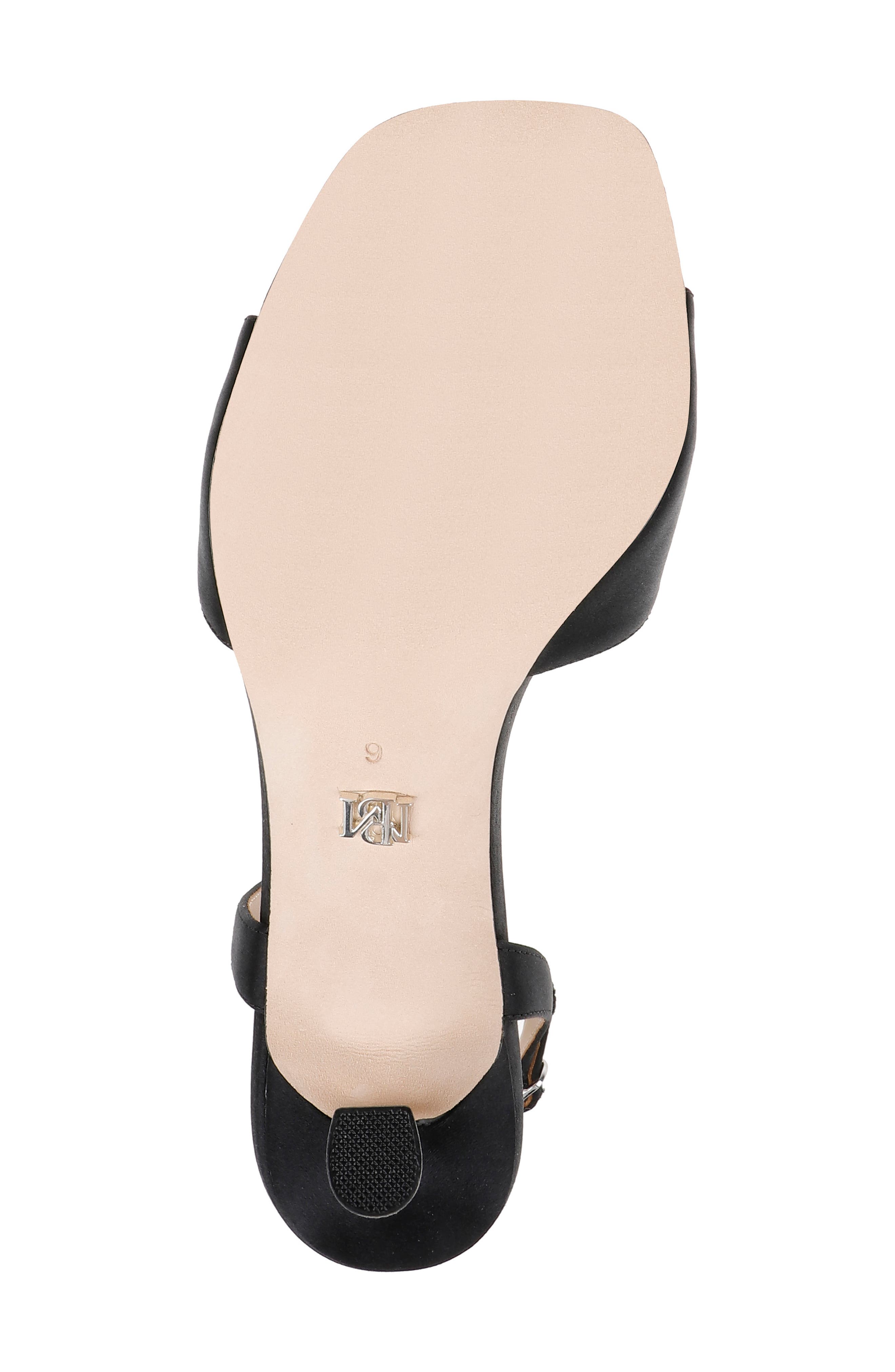 Badgley Mischka Collection Anessa Slingback Sandal, Alternate, color, Black Satin