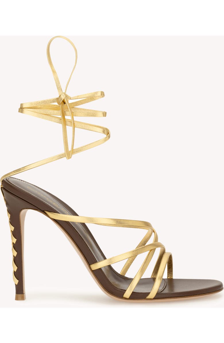 Gianvito Rossi Zaira 105 Sandal, Main, color, Gold Leather