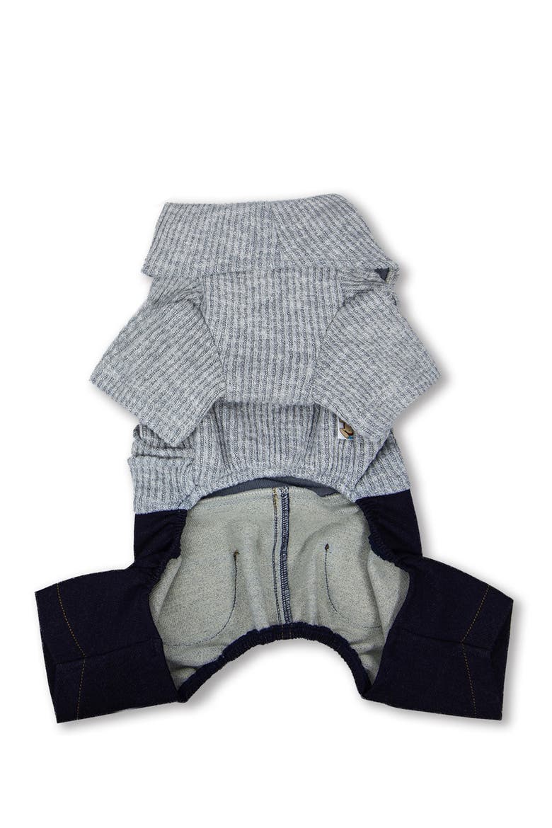 Vogue Neck-Wrap Sweater & Denim Outfit - Gray - Extra Large, Alternate, color, GRAY